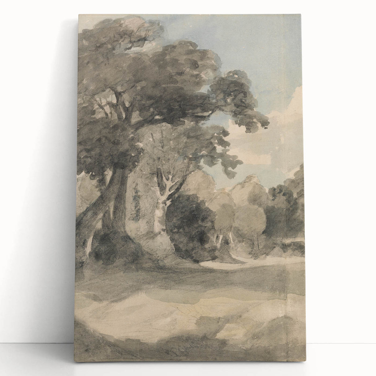 Romanticism Art Print: Trees in a Meadow by John Constable Canvas