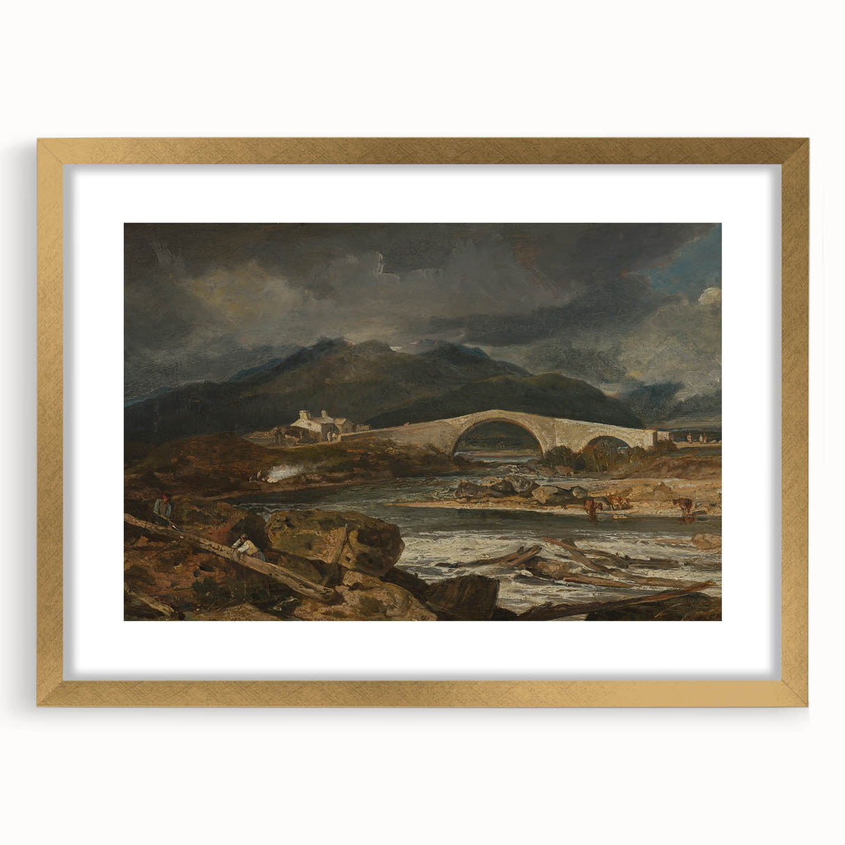 Romanticism Landscape Art: Tummel Bridge, Perthshire Canvas Print