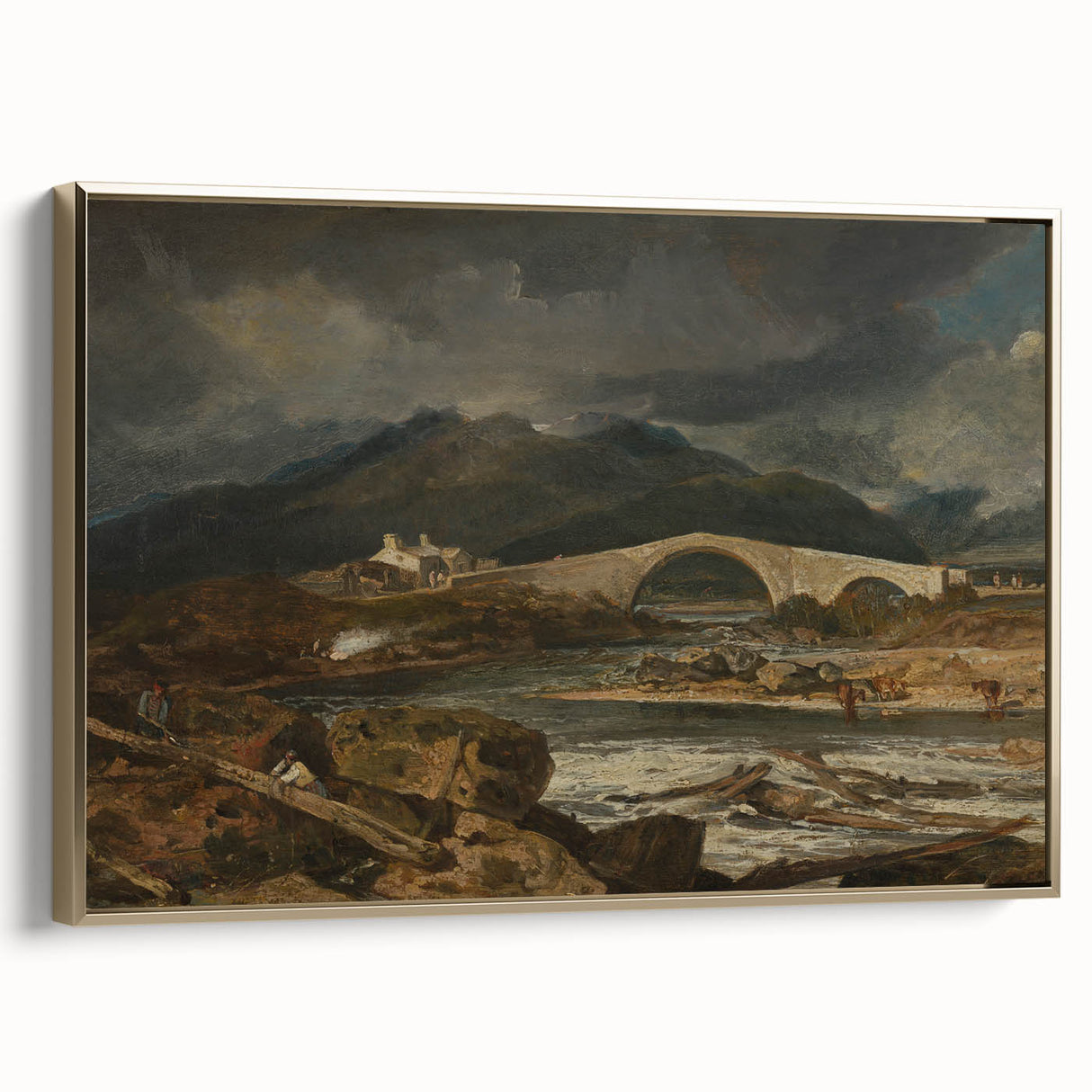 Romanticism Landscape Art: Tummel Bridge, Perthshire Canvas Print