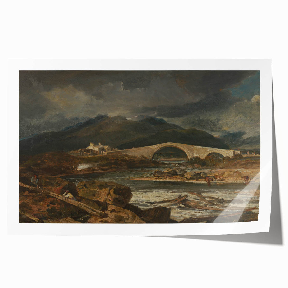 Romanticism Landscape Art: Tummel Bridge, Perthshire Canvas Print