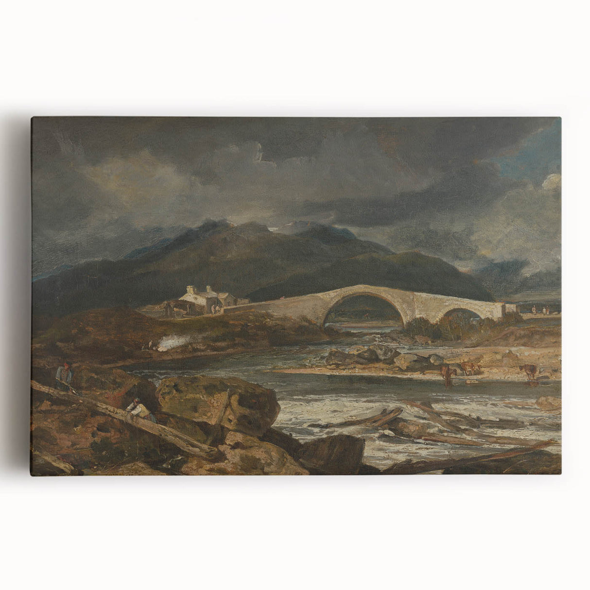 Romanticism Landscape Art: Tummel Bridge, Perthshire Canvas Print