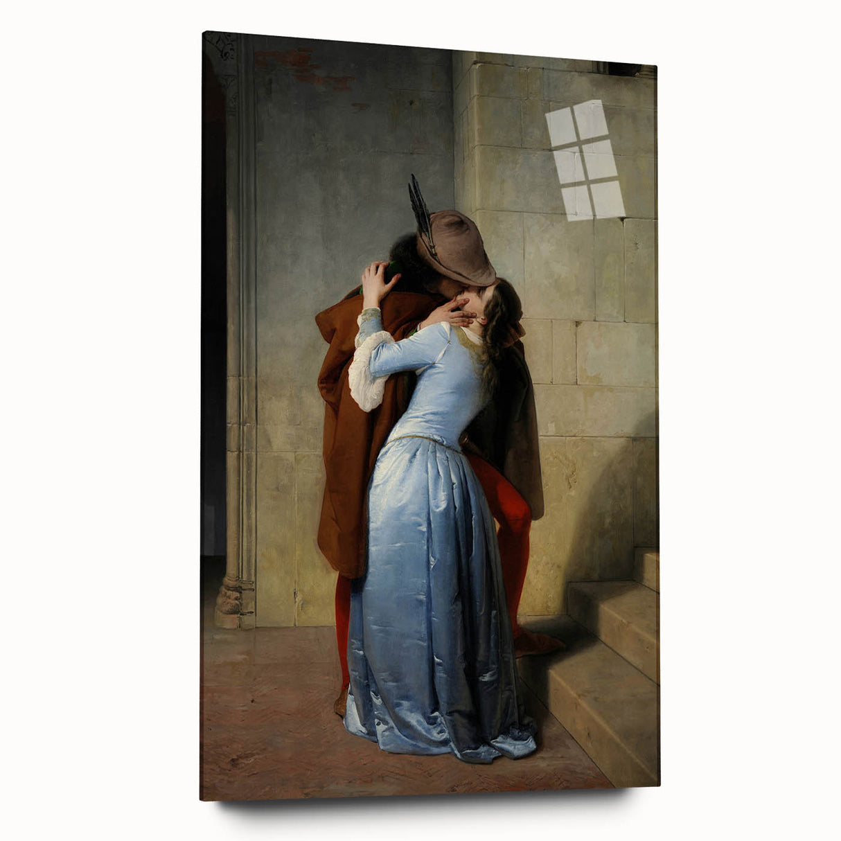 Romanticism Art: The Kiss - Historical Romantic Canvas Print