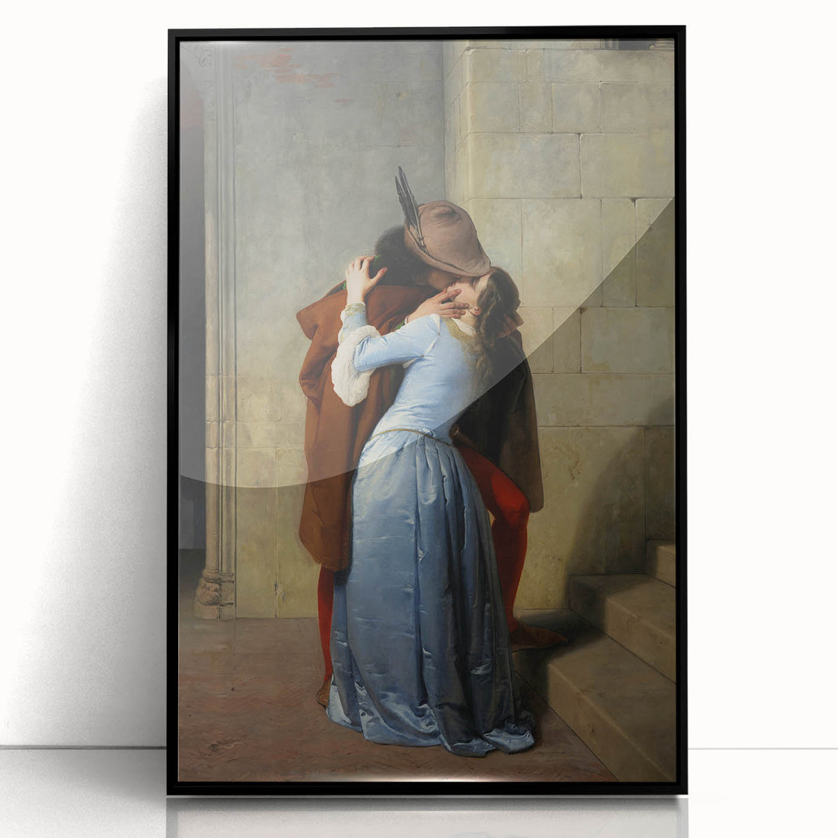 Romanticism Art: The Kiss - Historical Romantic Canvas Print