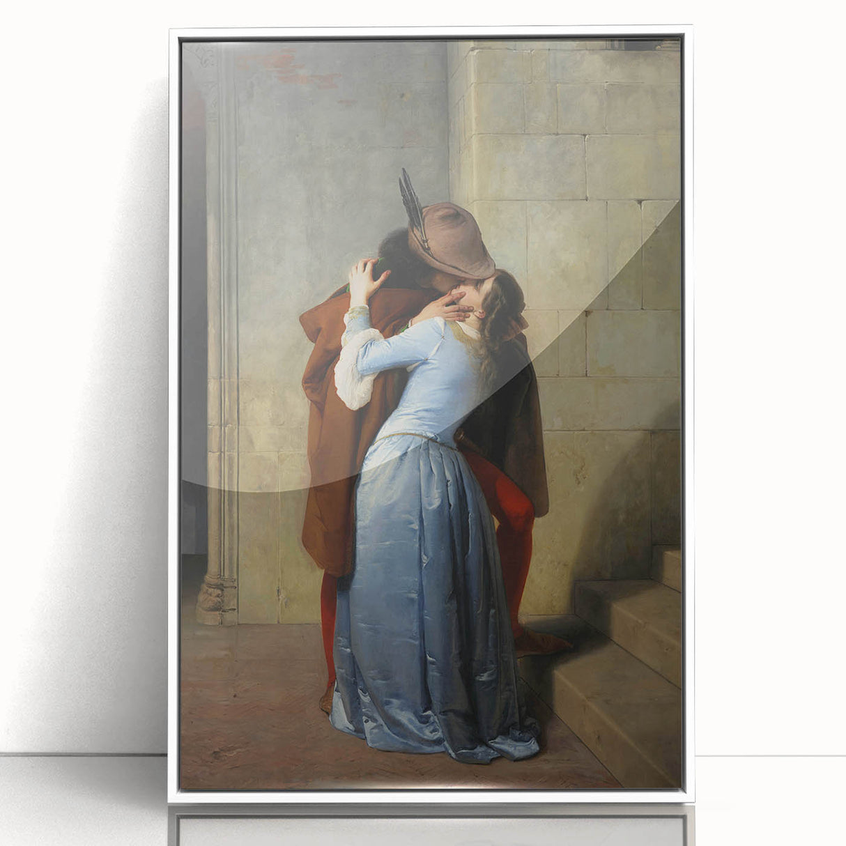 Romanticism Art: The Kiss - Historical Romantic Canvas Print