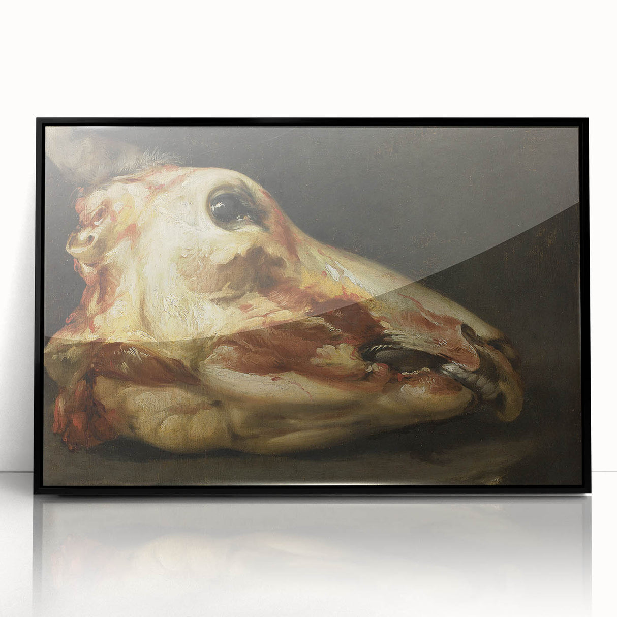 Romanticism Art: Skinned Ox Head - Goya's Historical Canvas Print