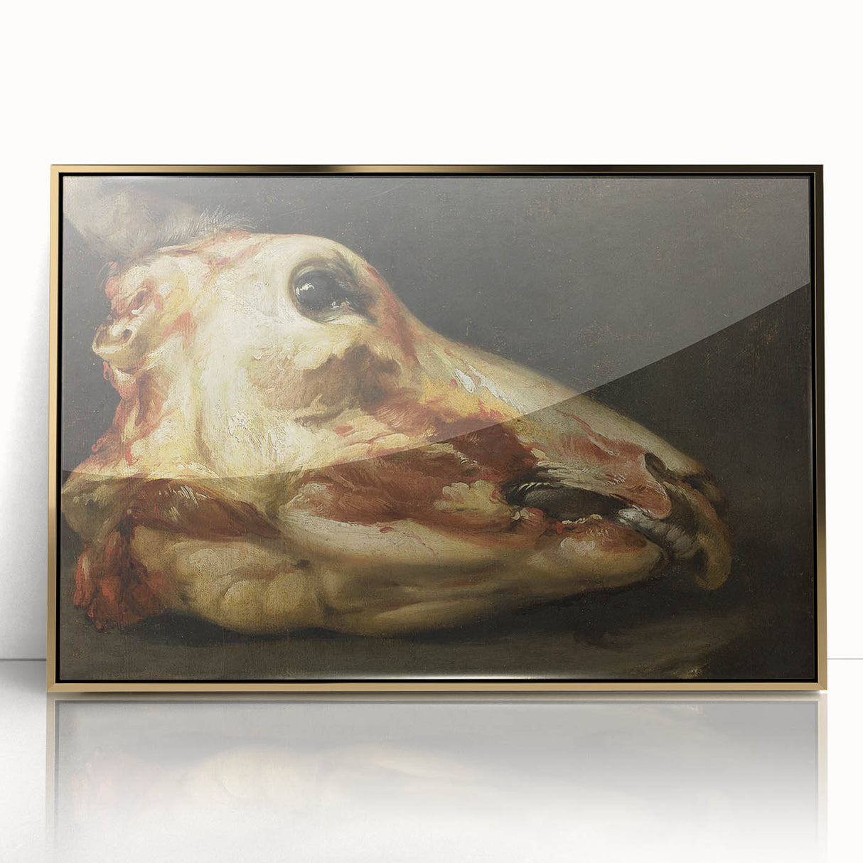 Romanticism Art: Skinned Ox Head - Goya's Historical Canvas Print