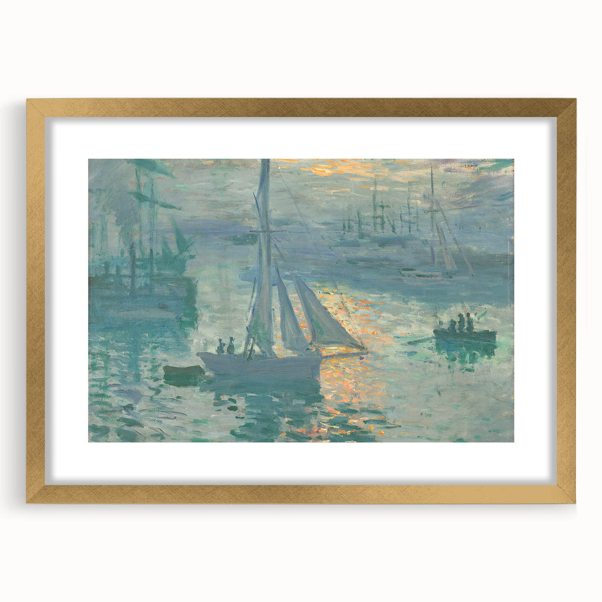 Sunset on the Seine: Claude Monet's Impressionist Wall Art Masterpiece