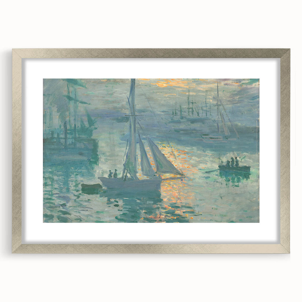 Sunset on the Seine: Claude Monet's Impressionist Wall Art Masterpiece