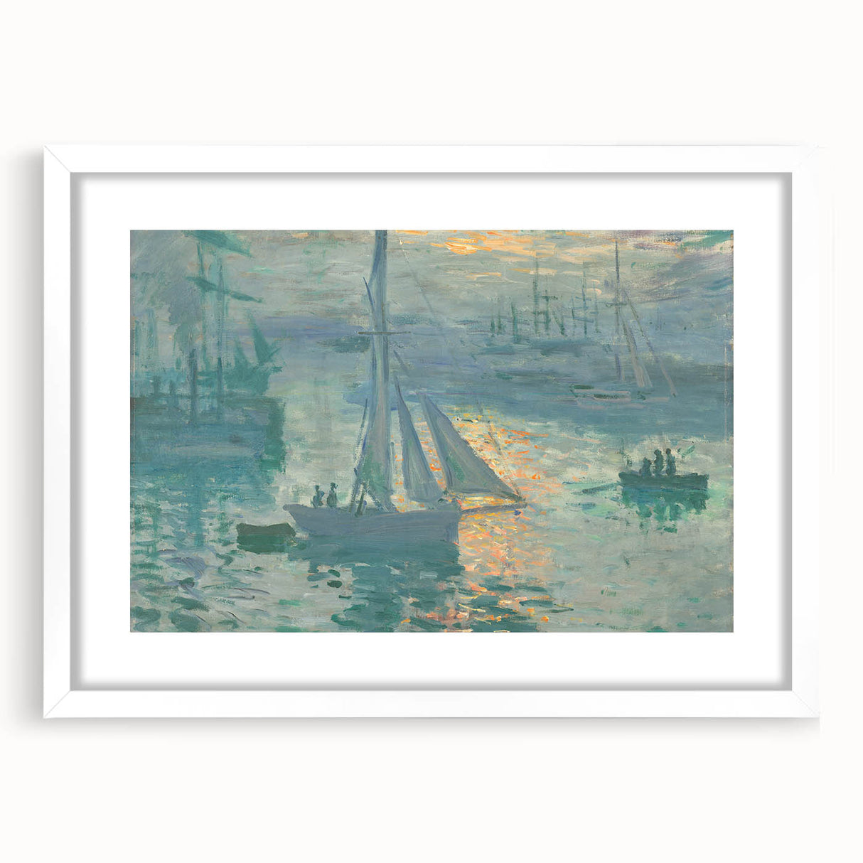 Sunset on the Seine: Claude Monet's Impressionist Wall Art Masterpiece