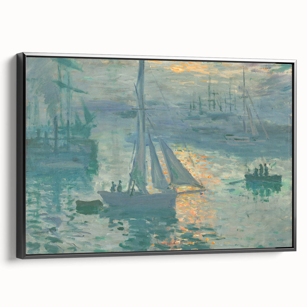 Sunset on the Seine: Claude Monet's Impressionist Wall Art Masterpiece