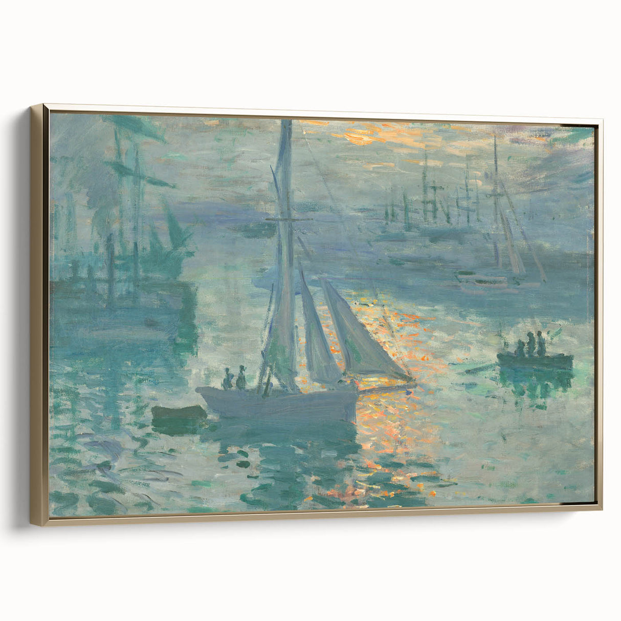 Sunset on the Seine: Claude Monet's Impressionist Wall Art Masterpiece