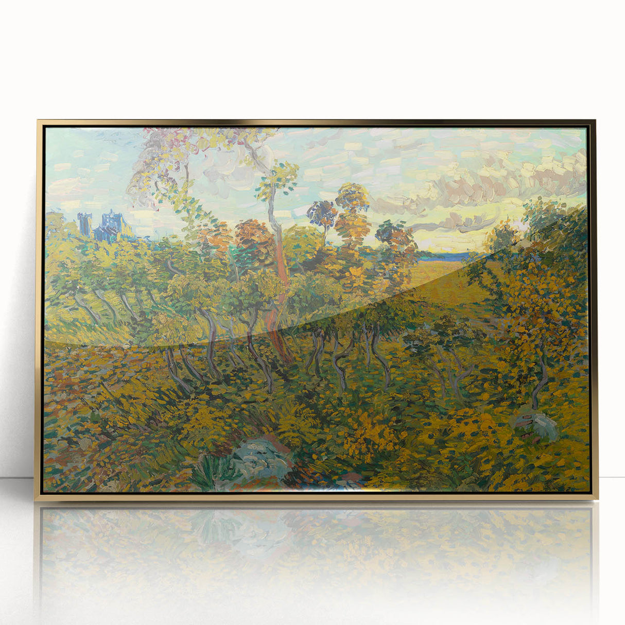 Sunset at Montmajour: Impressionist Landscape Wall Art by Van Gogh