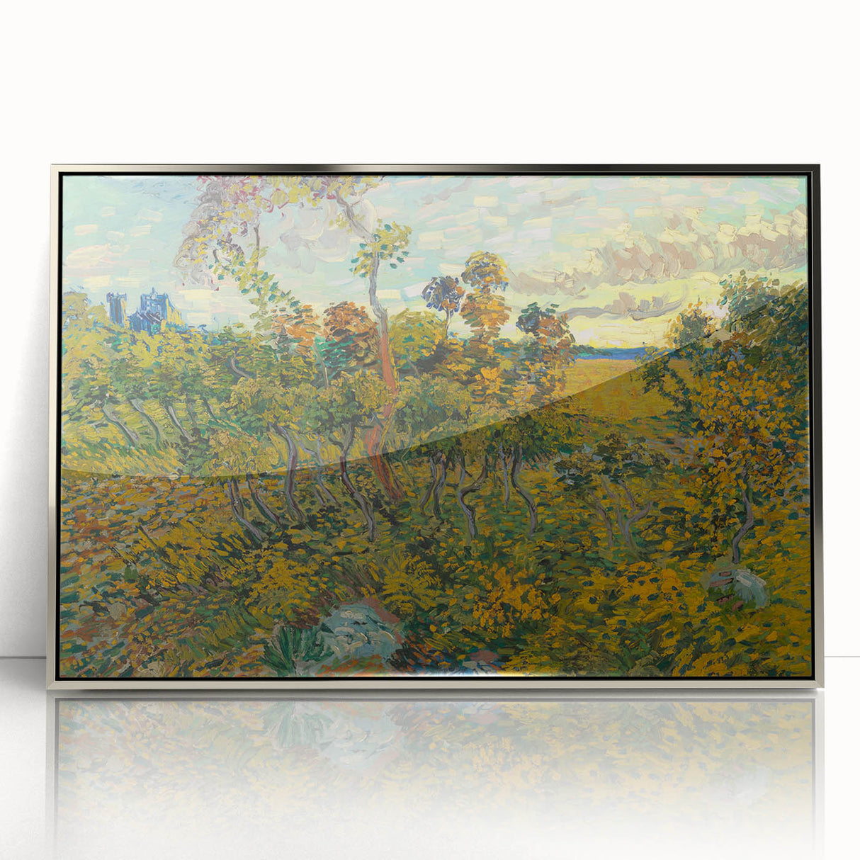 Sunset at Montmajour: Impressionist Landscape Wall Art by Van Gogh