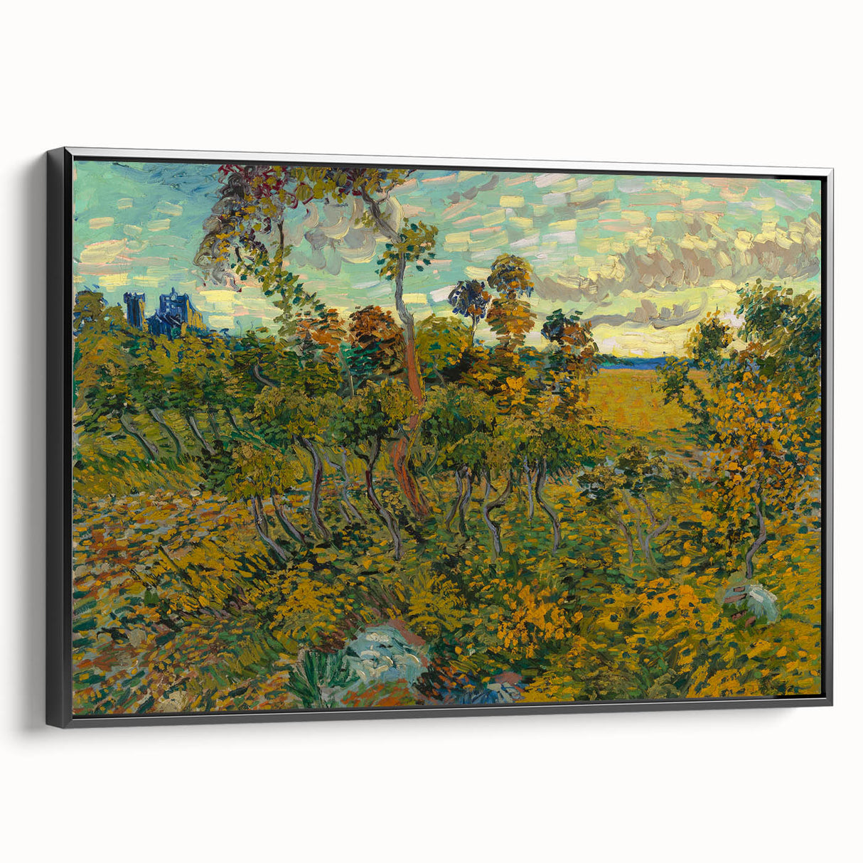 Sunset at Montmajour: Impressionist Landscape Wall Art by Van Gogh