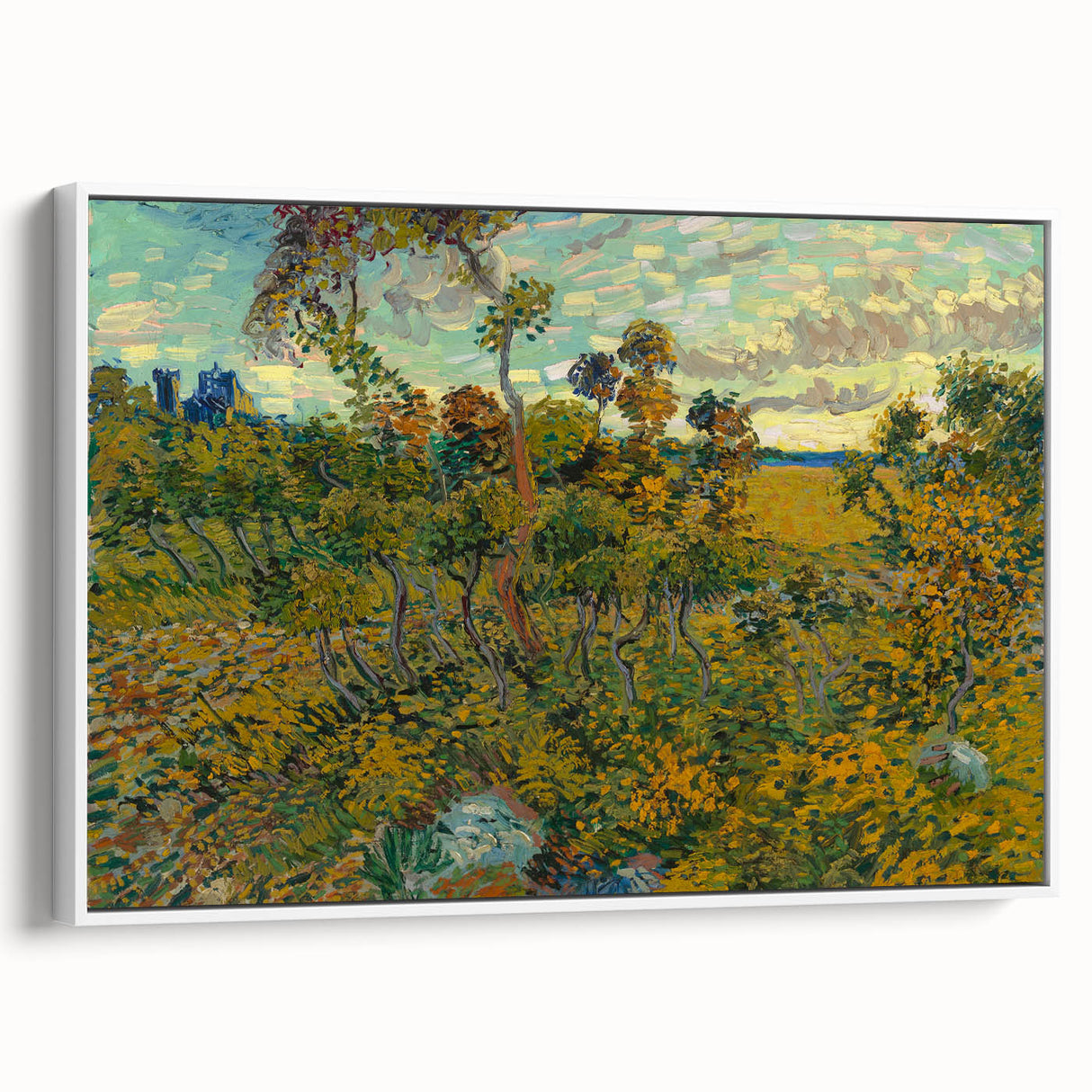 Sunset at Montmajour: Impressionist Landscape Wall Art by Van Gogh