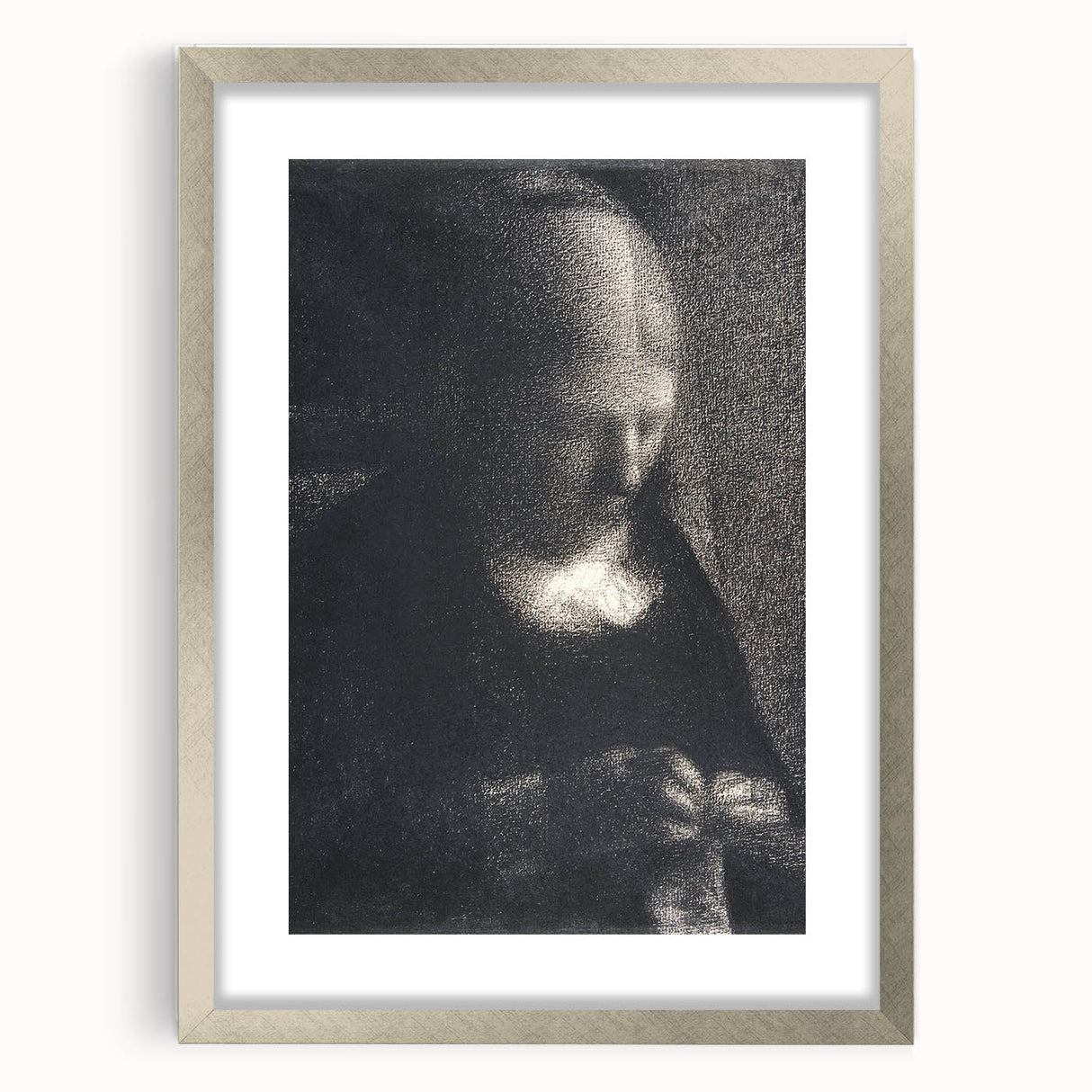 Impressionist Portrait Art - Seurat's "The Artist's Mother Embroidering