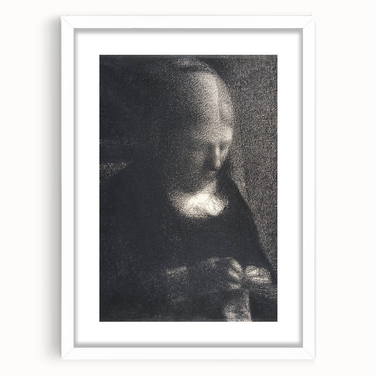 Impressionist Portrait Art - Seurat's "The Artist's Mother Embroidering