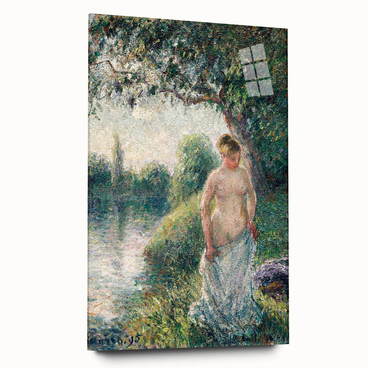 Impressionist Landscape Art - Pissarro's "The Bather" Print