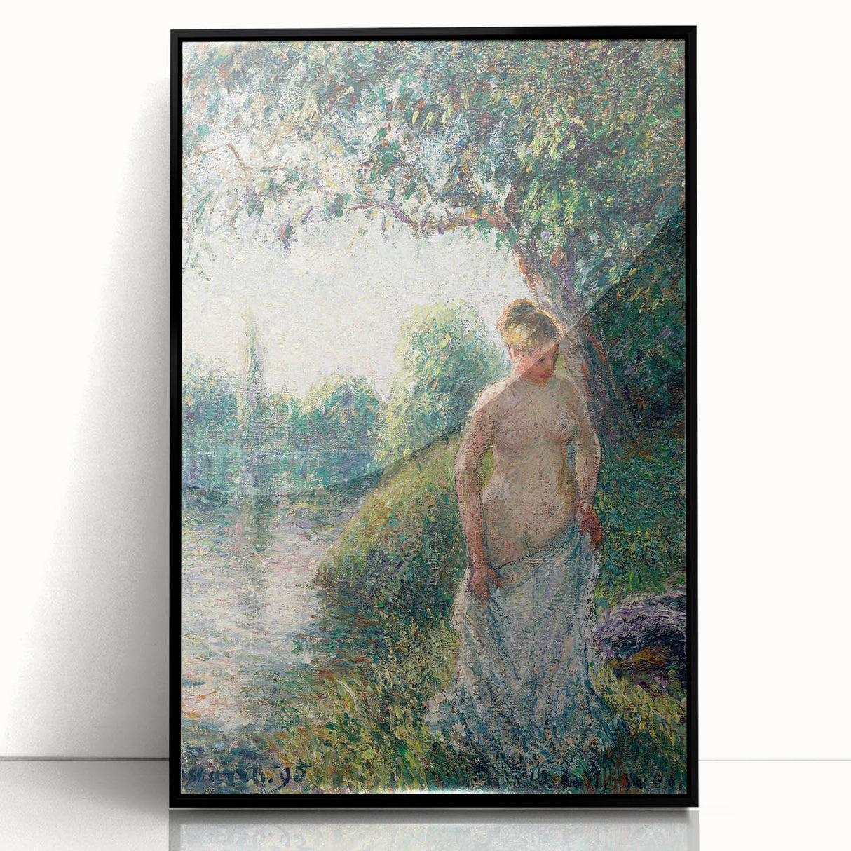 Impressionist Landscape Art - Pissarro's "The Bather" Print