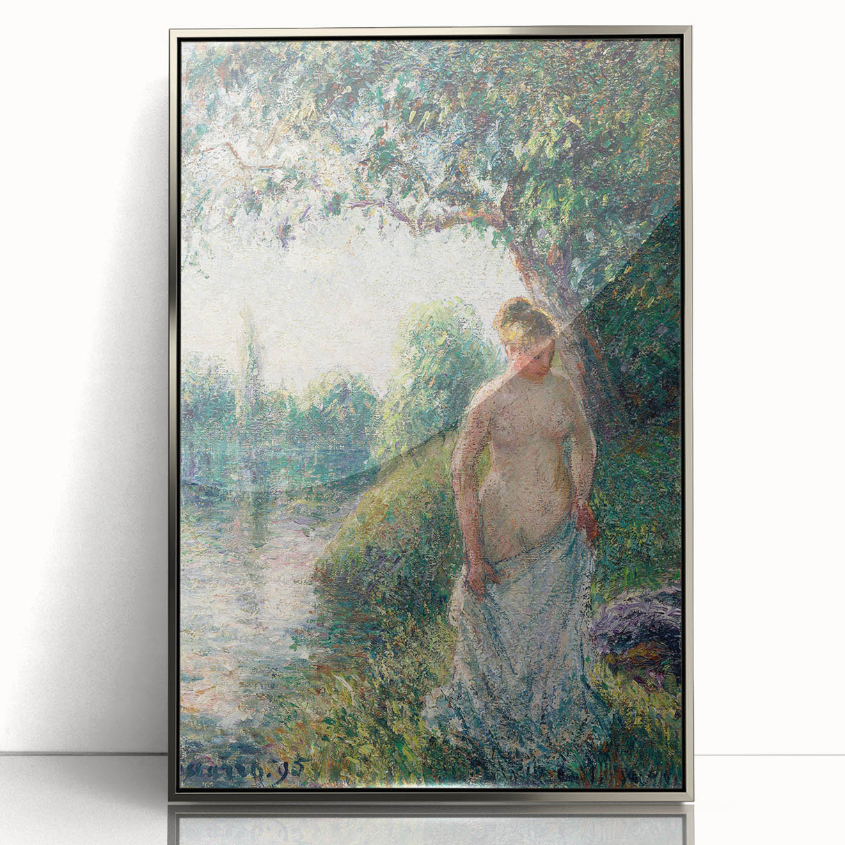 Impressionist Landscape Art - Pissarro's "The Bather" Print