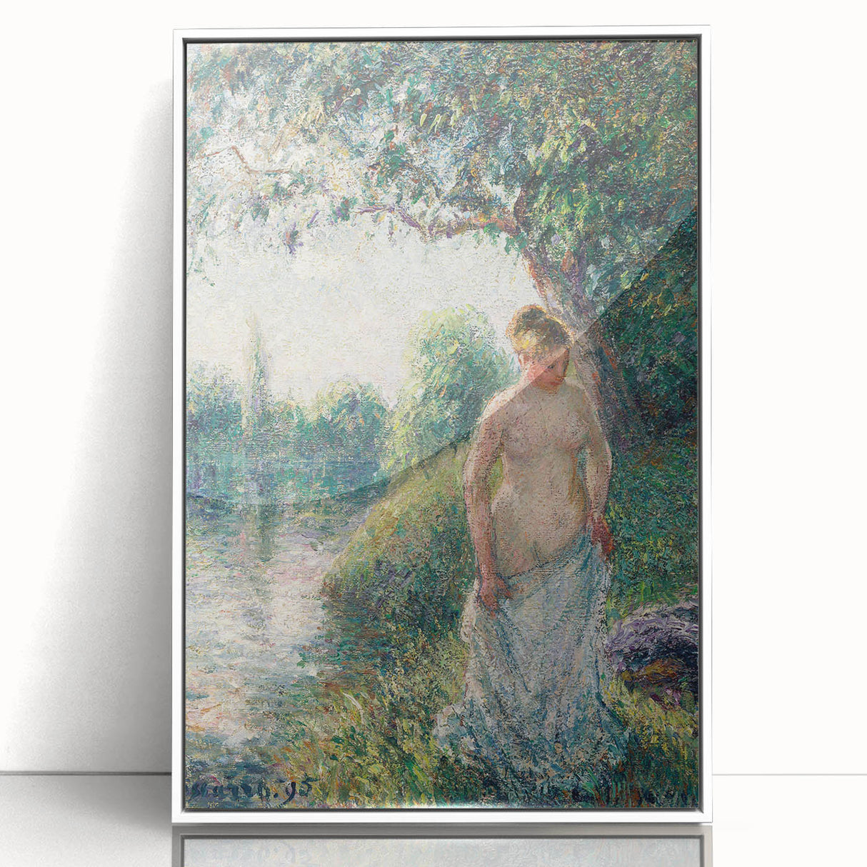 Impressionist Landscape Art - Pissarro's "The Bather" Print