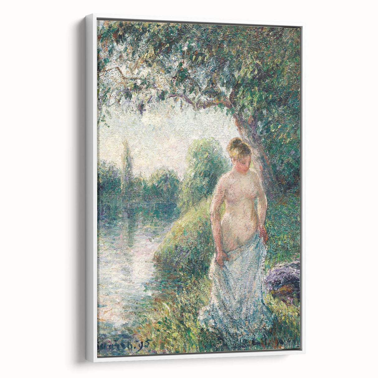 Impressionist Landscape Art - Pissarro's "The Bather" Print