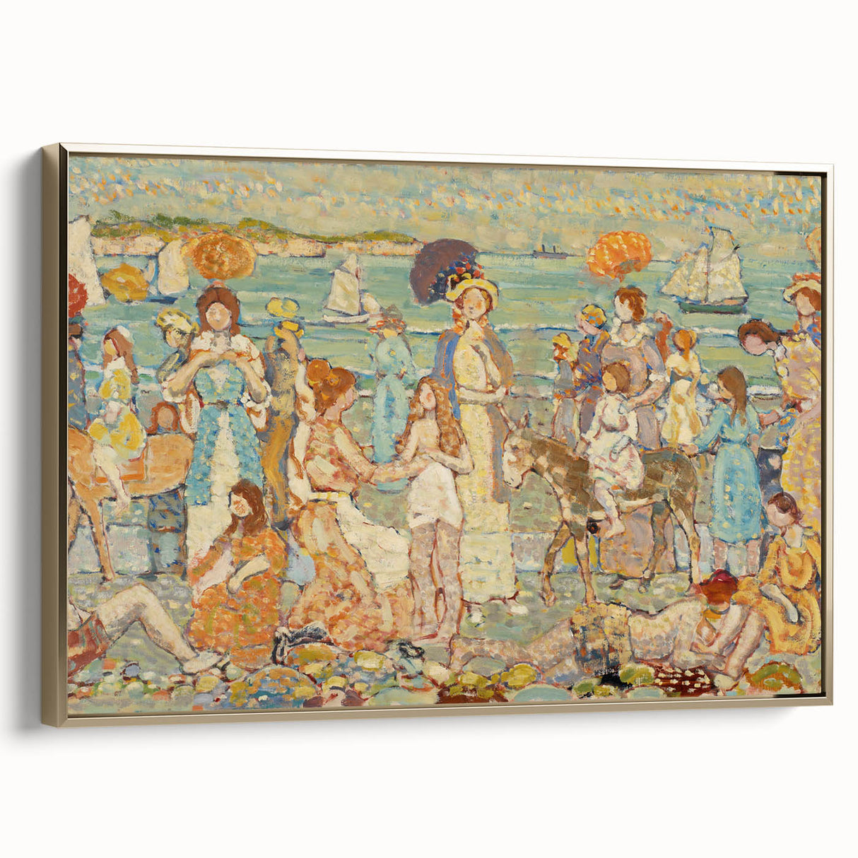 The Beach No. 3: Maurice Prendergast's Vibrant Post-Impressionist Art