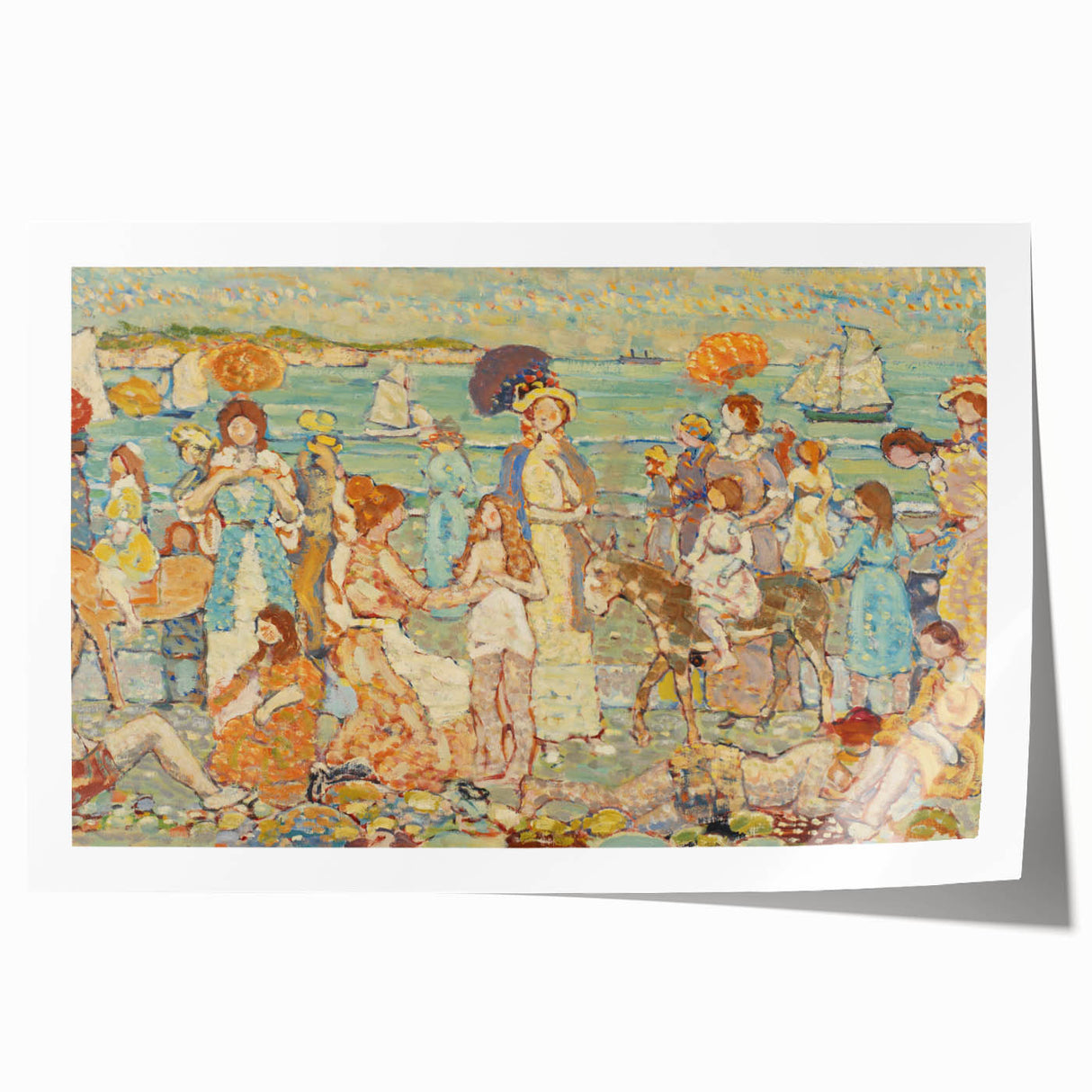 The Beach No. 3: Maurice Prendergast's Vibrant Post-Impressionist Art
