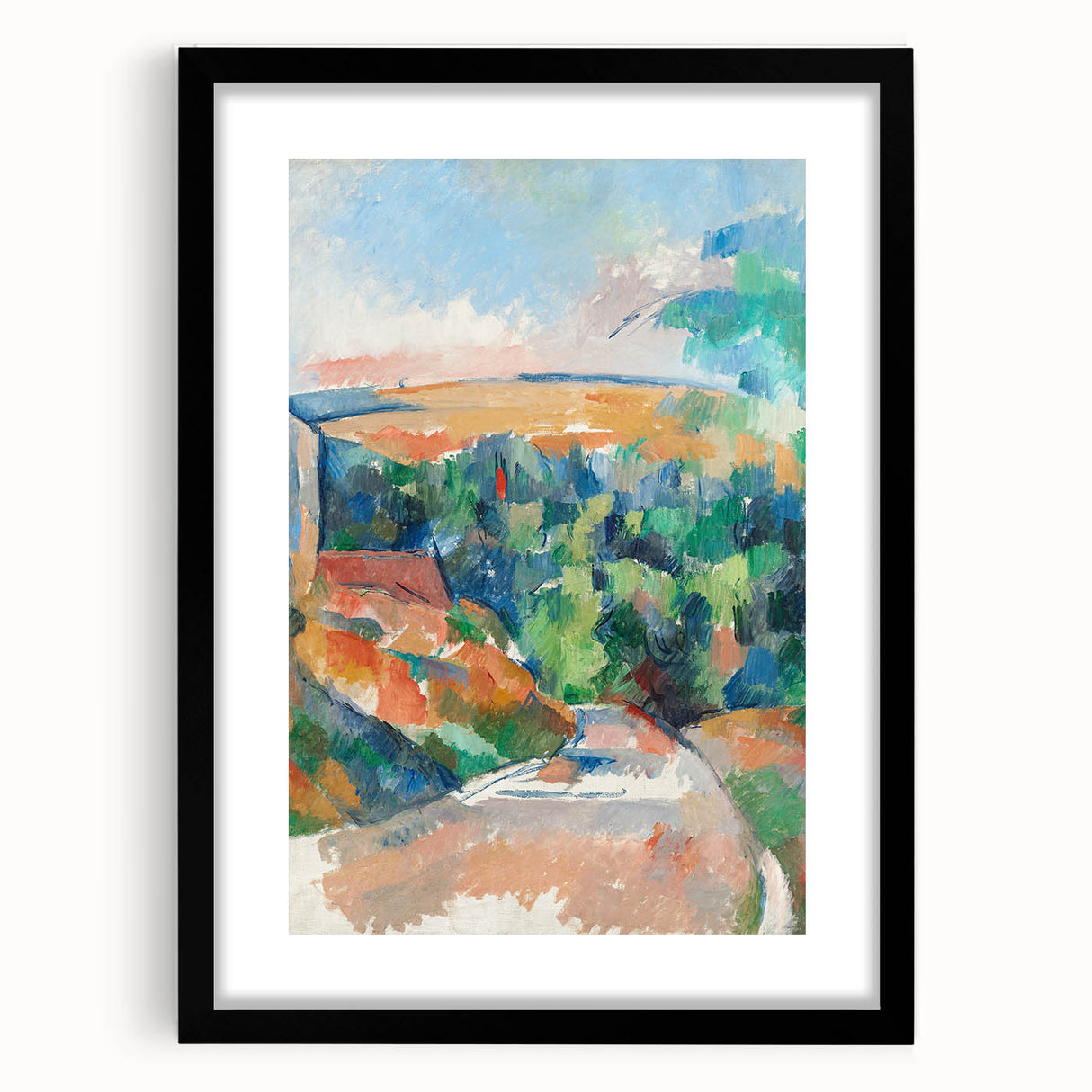 Impressionist Landscape Art - Cézanne's "The Bend in the Road" Print