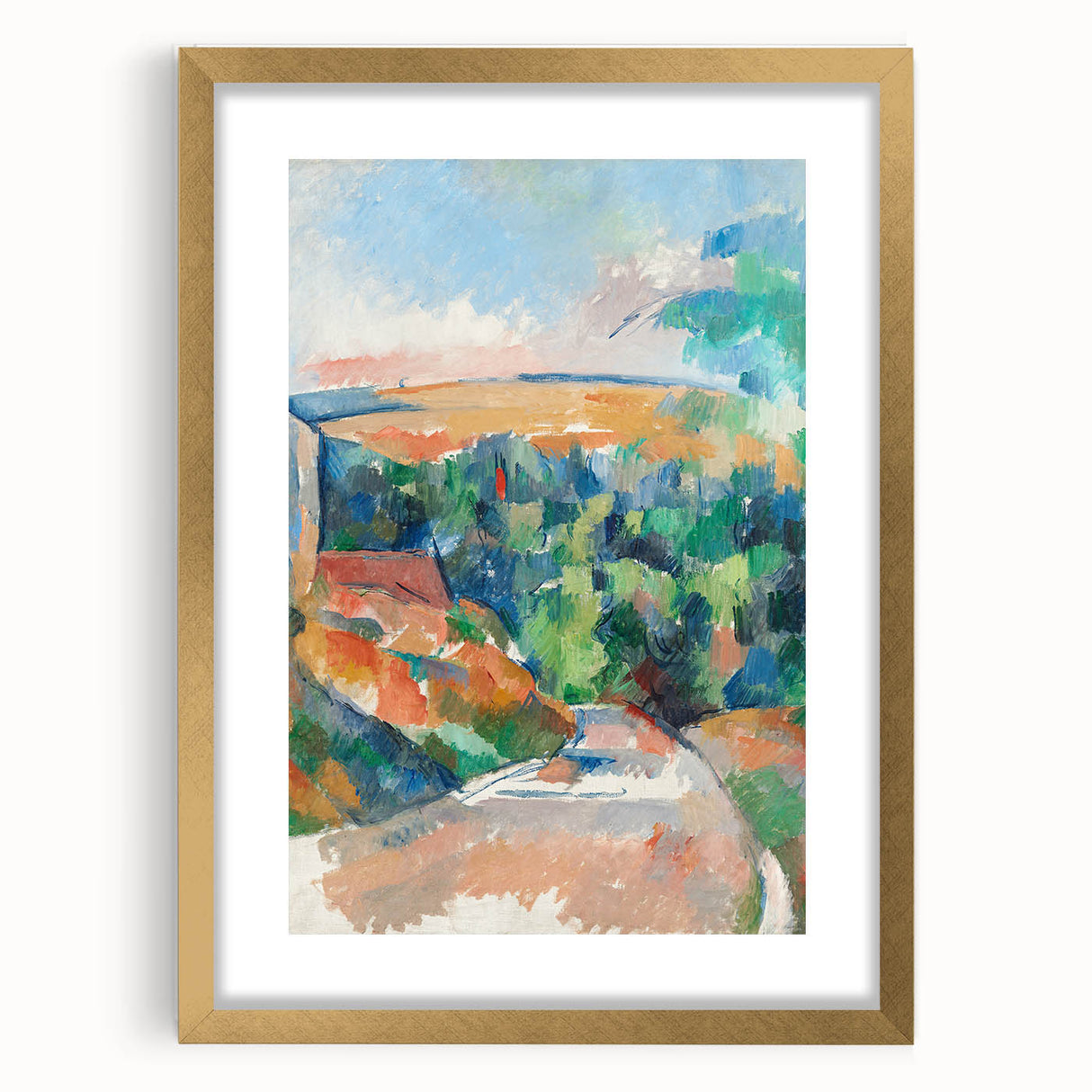 Impressionist Landscape Art - Cézanne's "The Bend in the Road" Print