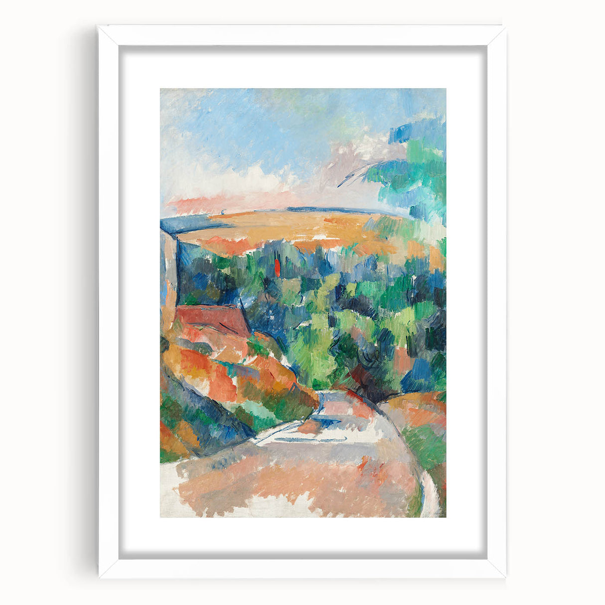 Impressionist Landscape Art - Cézanne's "The Bend in the Road" Print