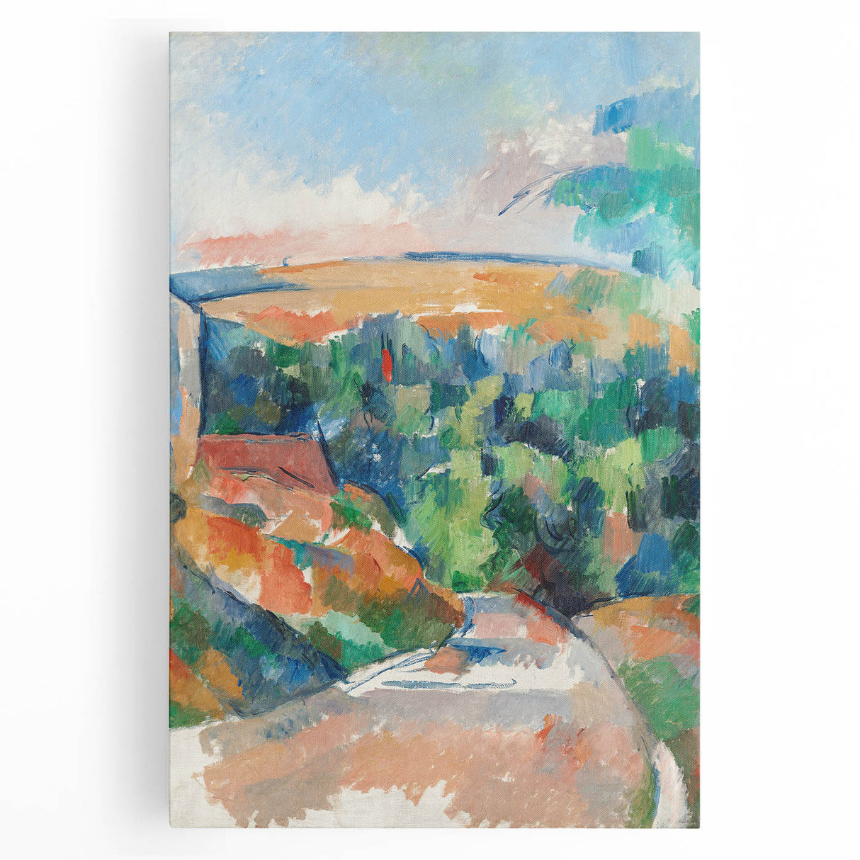 Impressionist Landscape Art - Cézanne's "The Bend in the Road" Print
