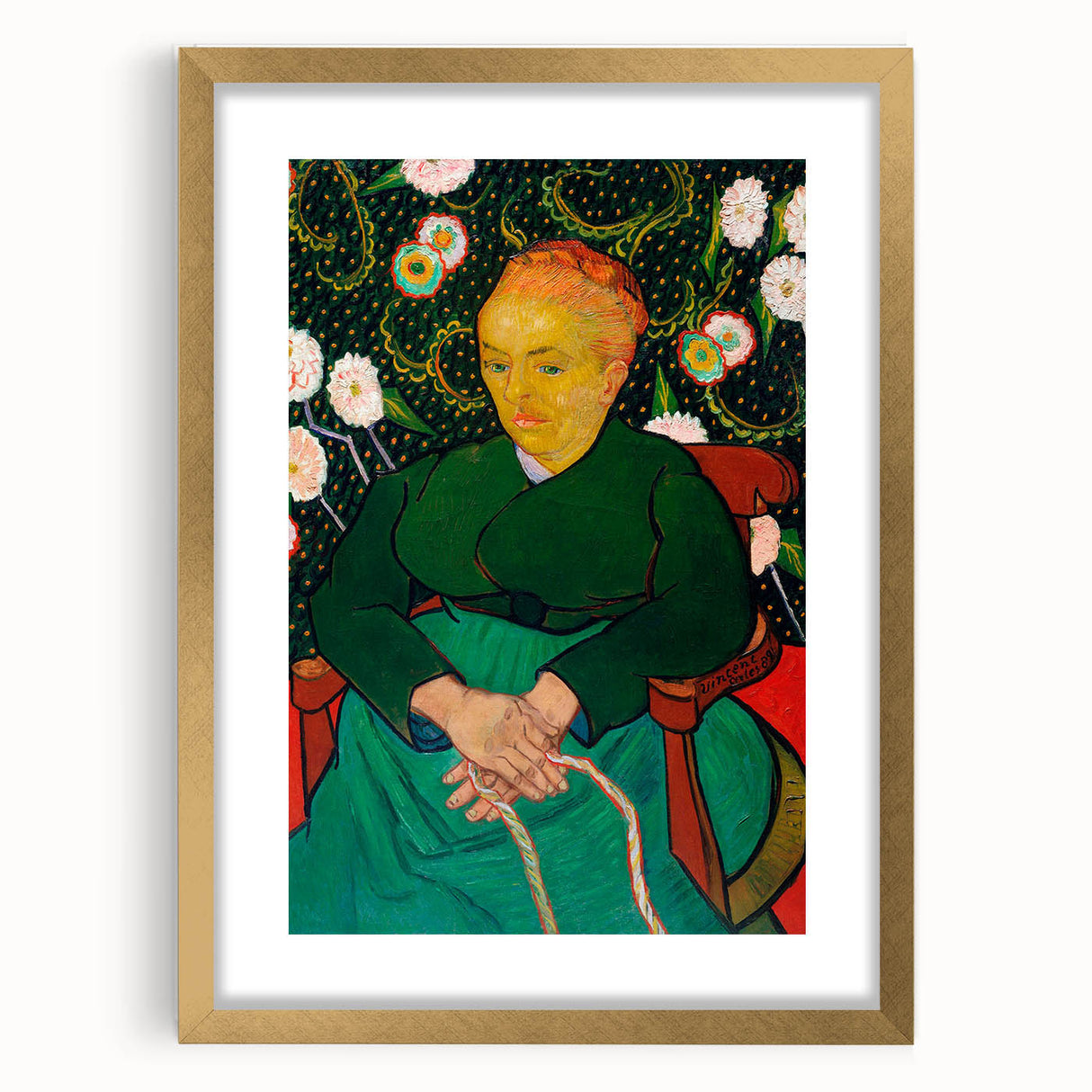 Impressionist Portrait Art - Van Gogh's "The Berceuse" Print