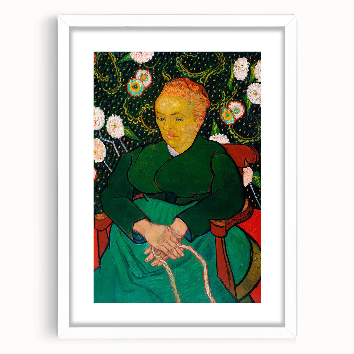 Impressionist Portrait Art - Van Gogh's "The Berceuse" Print