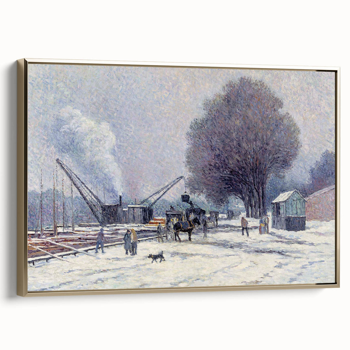 The Boulogne Embankment: Maximilien Luce's Winter Impressionist Art