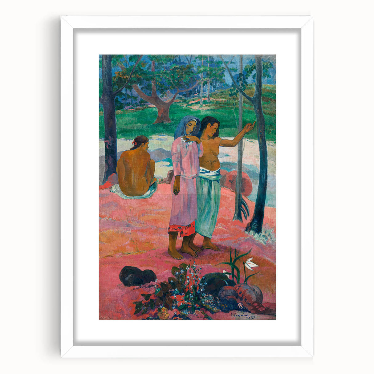 Impressionist Art Print - Gauguin's "The Call" Tropical Scene