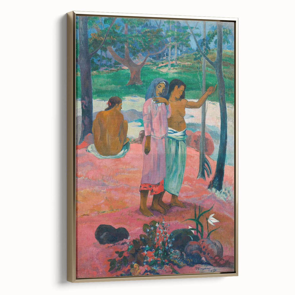 Impressionist Art Print - Gauguin's "The Call" Tropical Scene