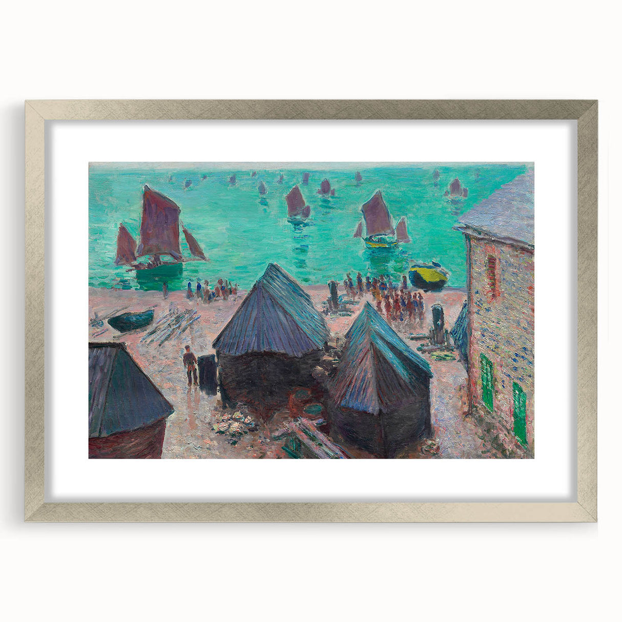 Impressionist Art – Sunset Over the River Claude Monet Style Print