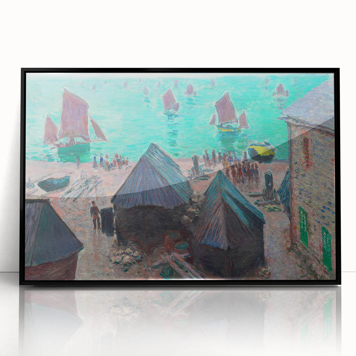 Impressionist Art – Sunset Over the River Claude Monet Style Print