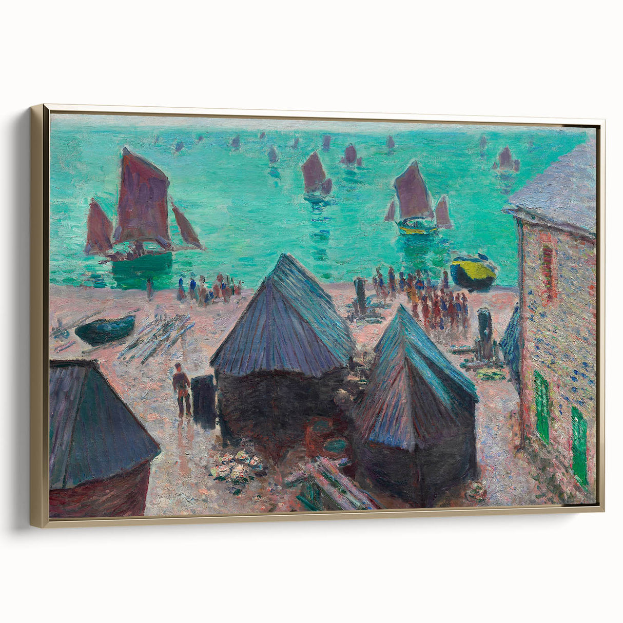 Impressionist Art – Sunset Over the River Claude Monet Style Print