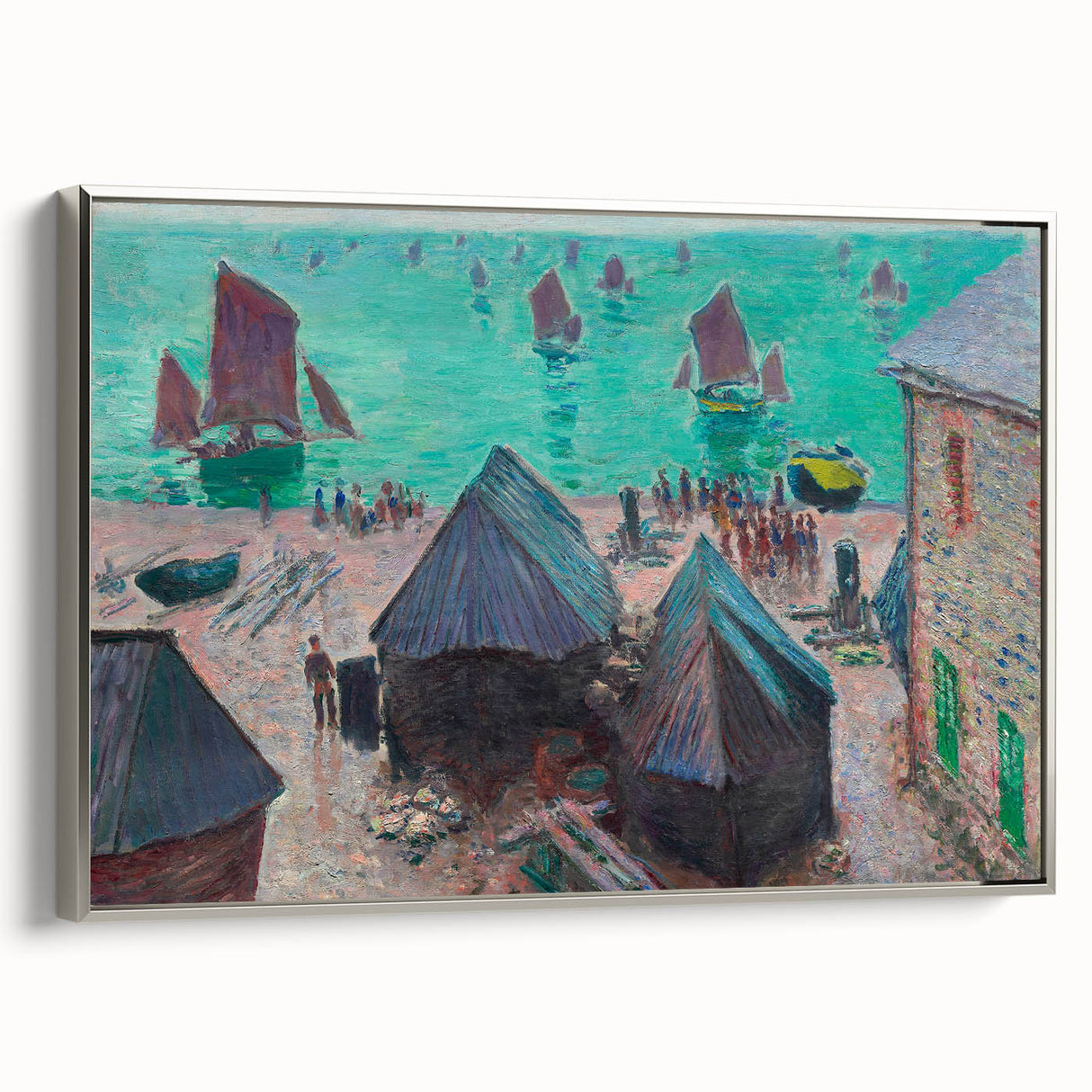 Impressionist Art – Sunset Over the River Claude Monet Style Print