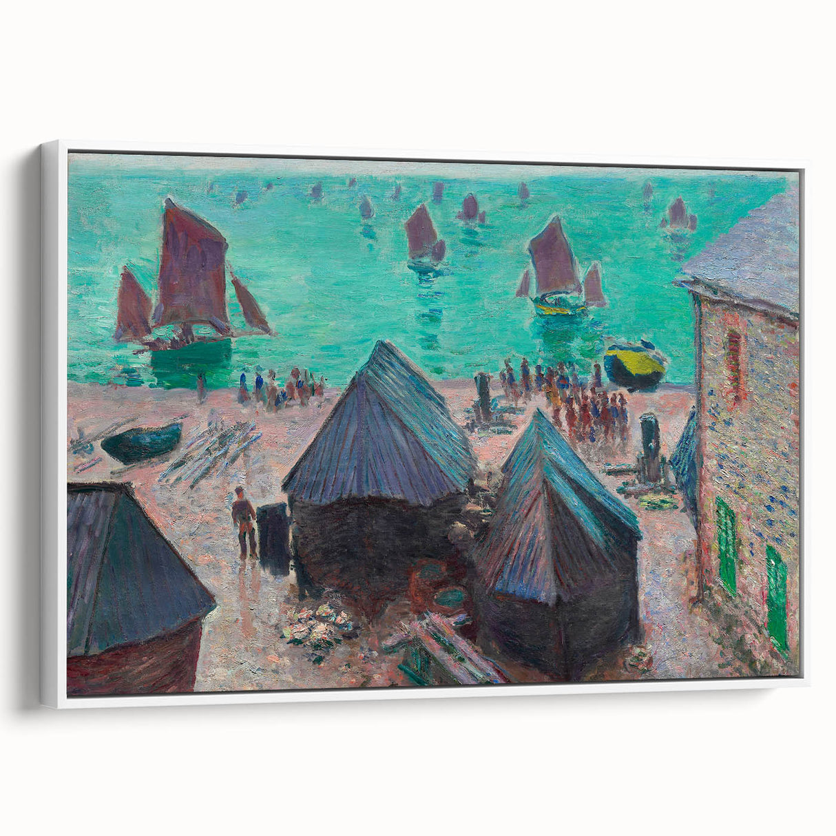 Impressionist Art – Sunset Over the River Claude Monet Style Print