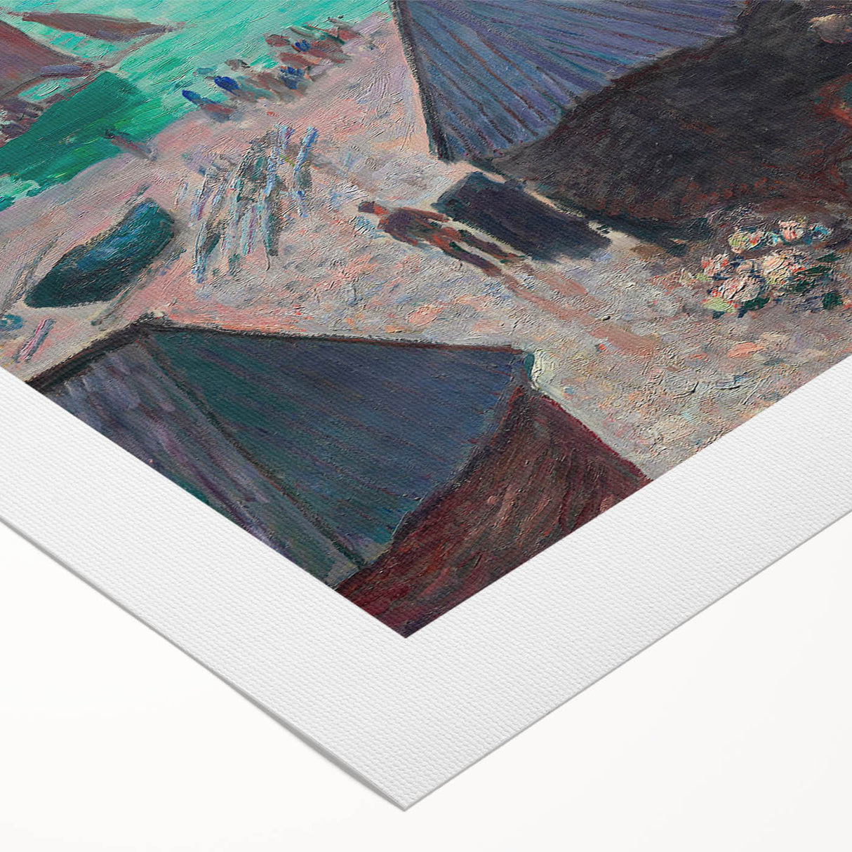 Impressionist Art – Sunset Over the River Claude Monet Style Print