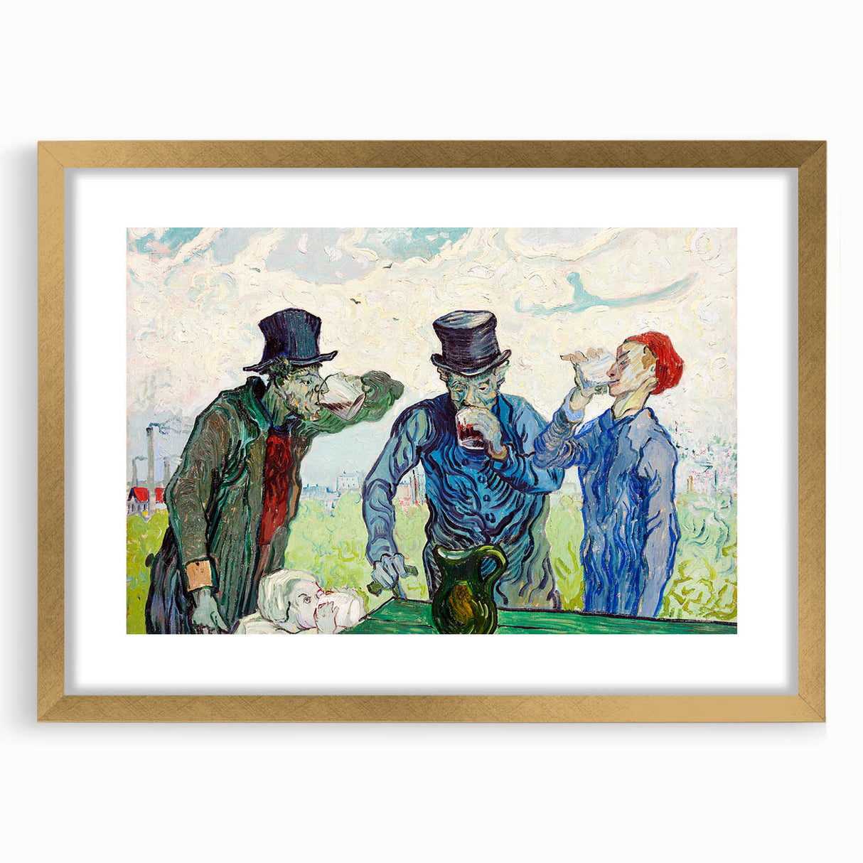 Impressionist Painting – The Drinkers by Vincent van Gogh Print