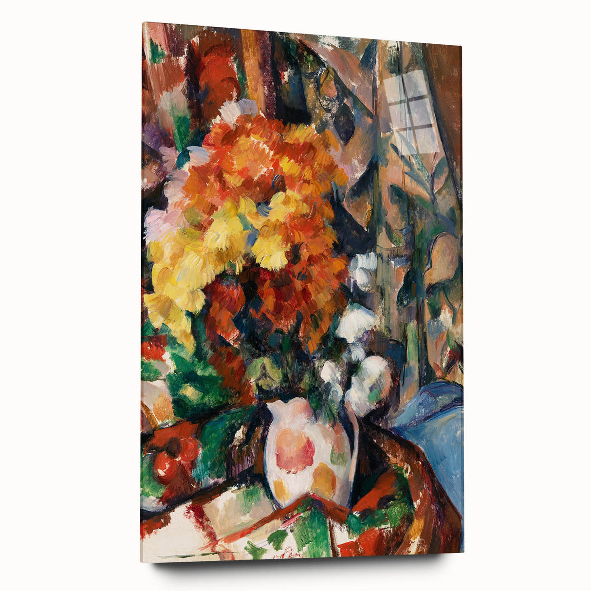 Impressionist Flower Vase Wall Art - Vibrant Floral Still Life Print