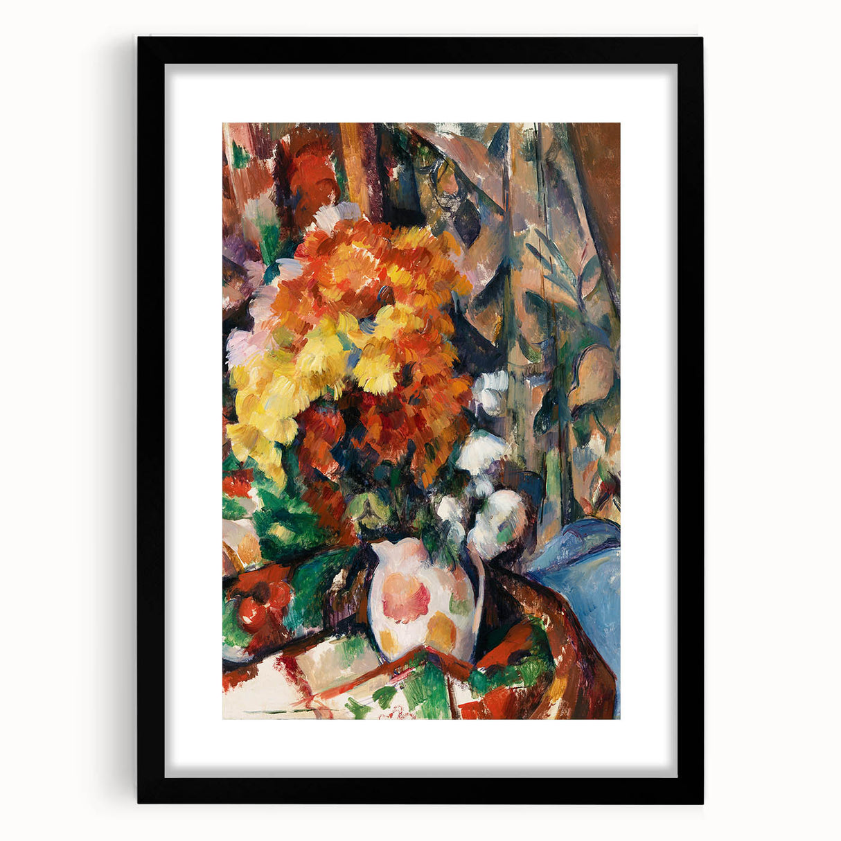 Impressionist Flower Vase Wall Art - Vibrant Floral Still Life Print