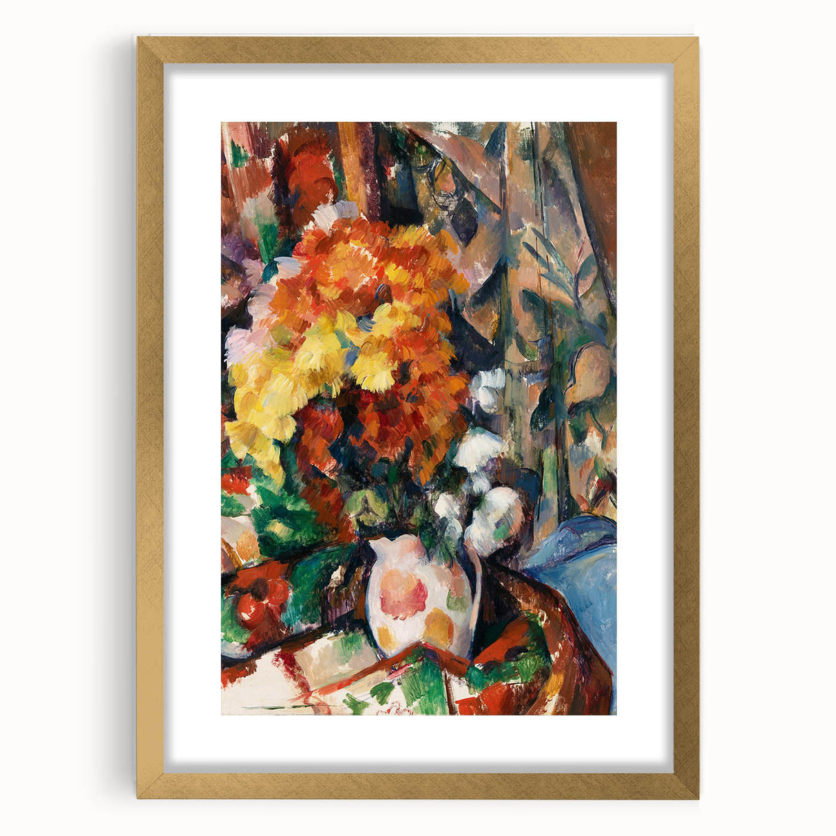 Impressionist Flower Vase Wall Art - Vibrant Floral Still Life Print