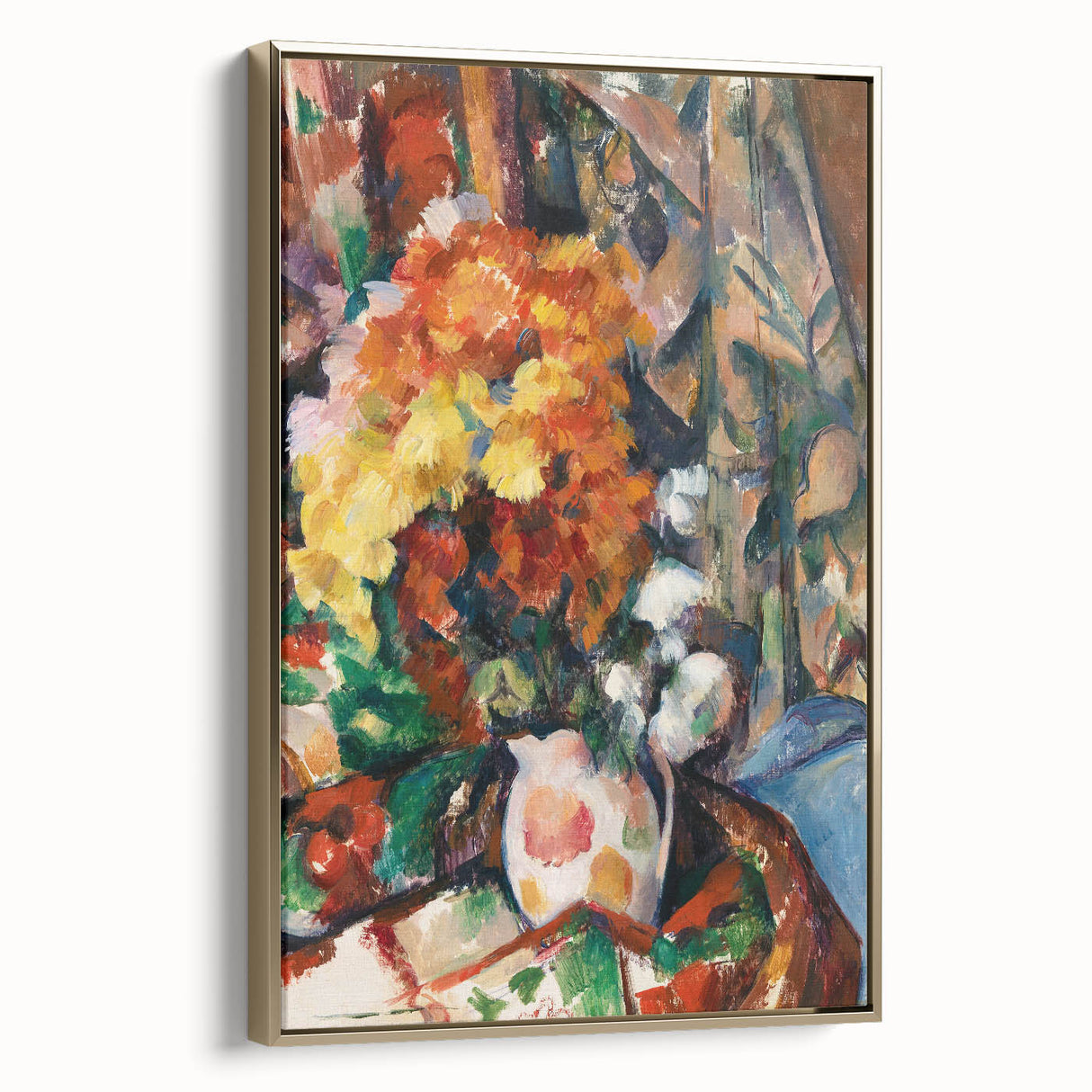 Impressionist Flower Vase Wall Art - Vibrant Floral Still Life Print