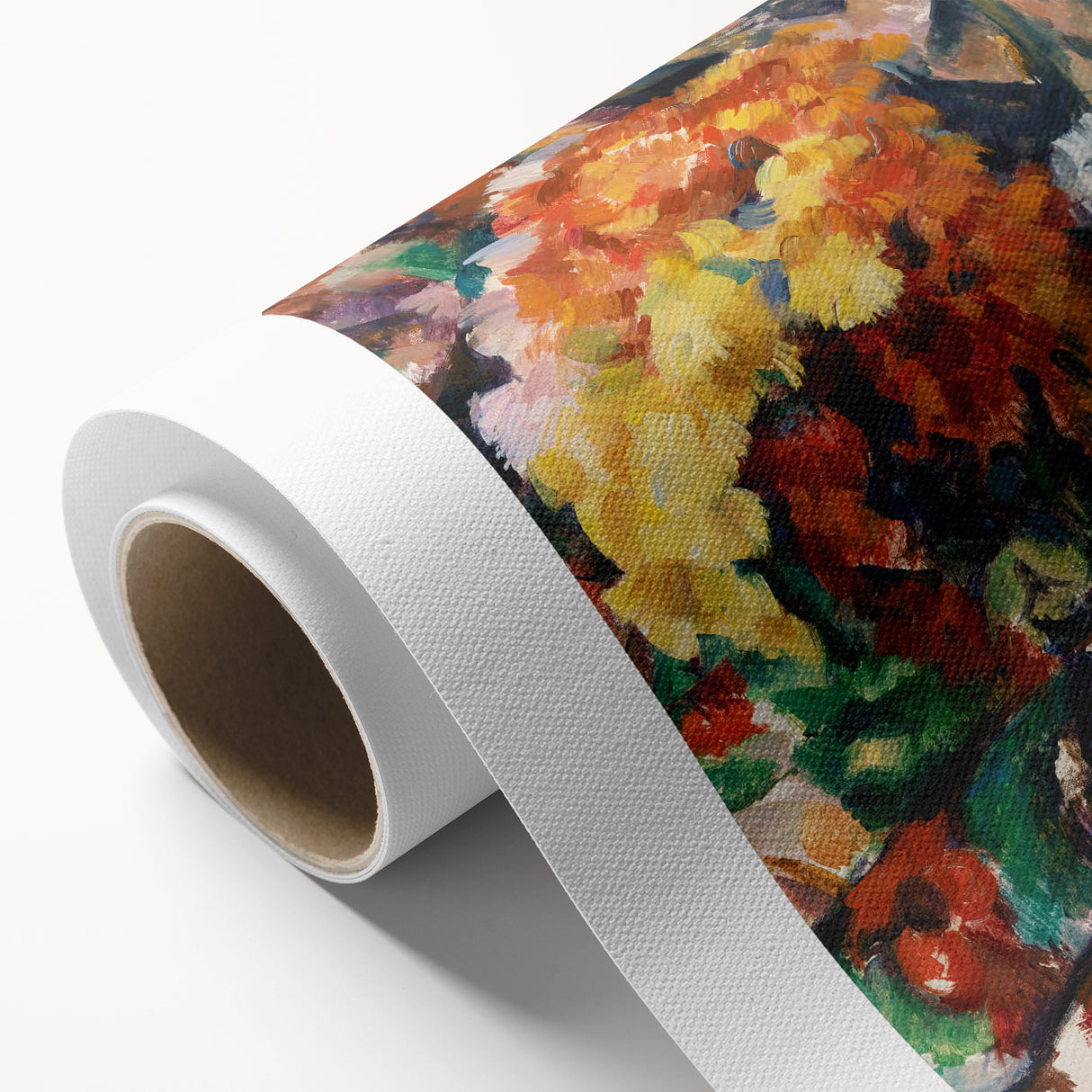 Impressionist Flower Vase Wall Art - Vibrant Floral Still Life Print