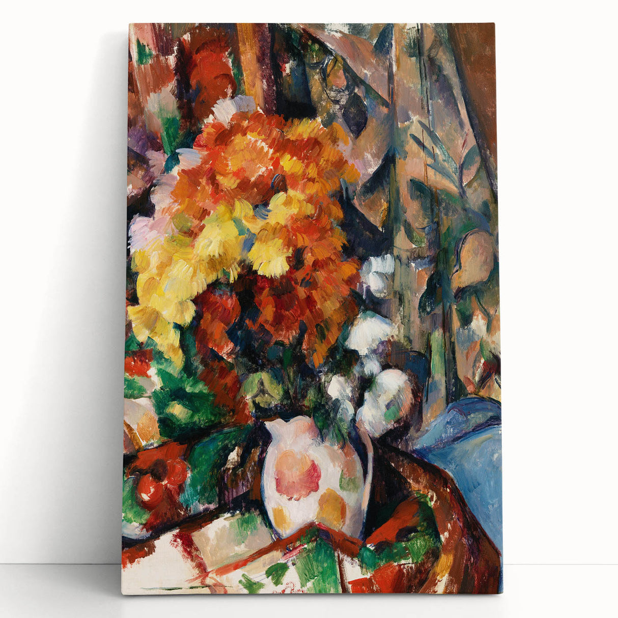 Impressionist Flower Vase Wall Art - Vibrant Floral Still Life Print